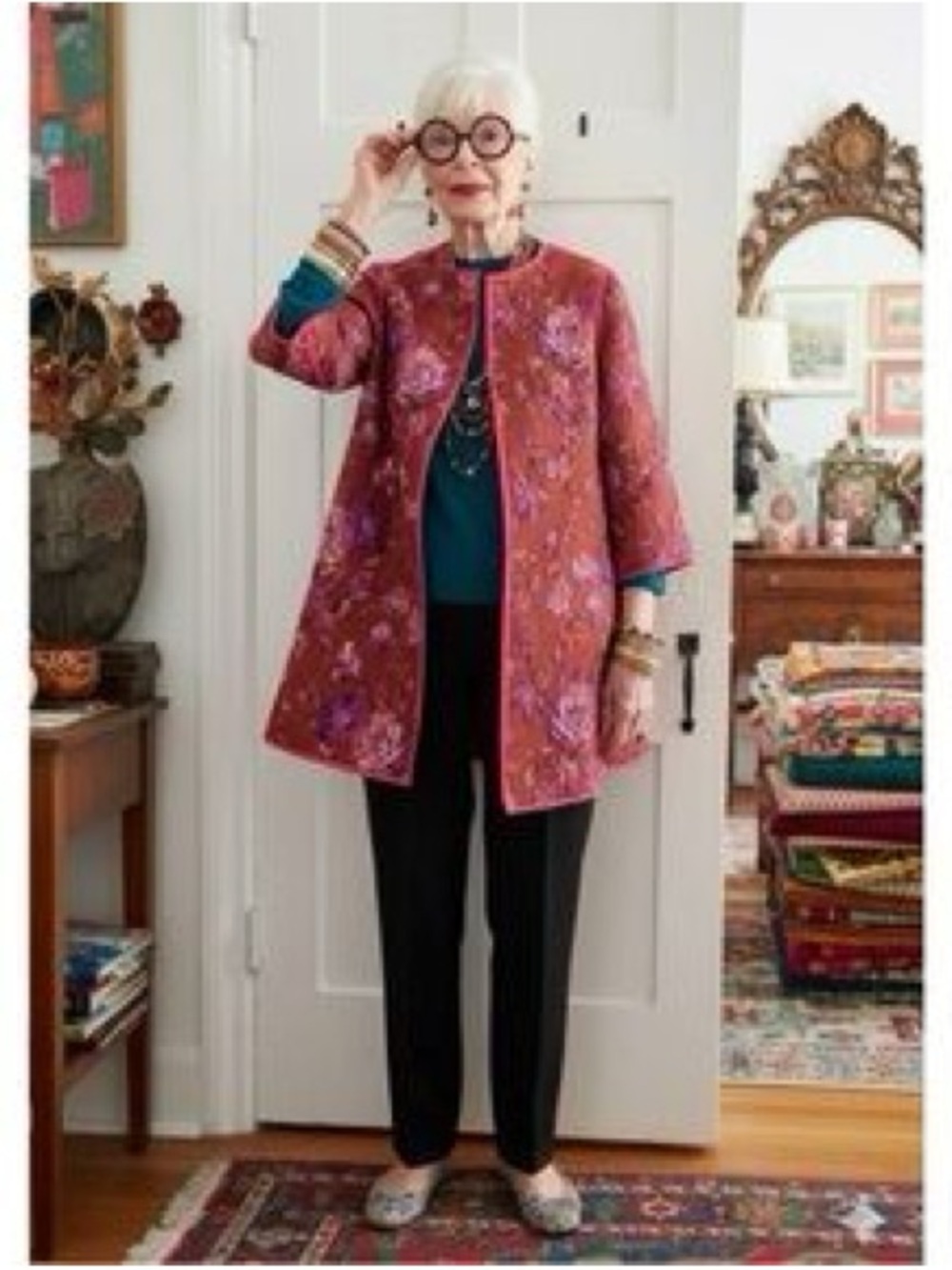 RARA AVIS | Womens Floral Pink Coat Jacket